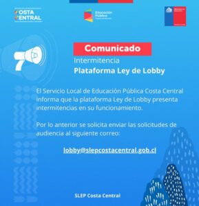 Comunicacado Intermitencia Plataforma Ley Lobby