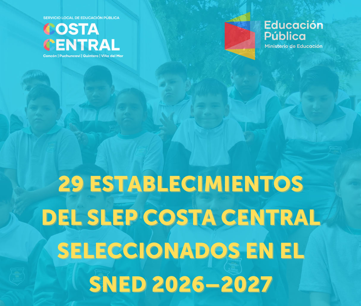 29 establecimientos educacionales del SLEP Costa Central obtienen reconocimiento en el SNED 2026