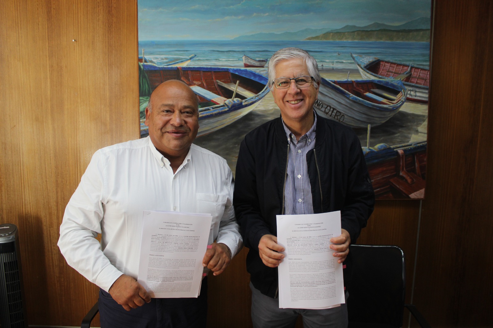 Firma de convenio para fortalecer la Educación Pública en Quintero entre SLEP Costa Central y Municipalidad